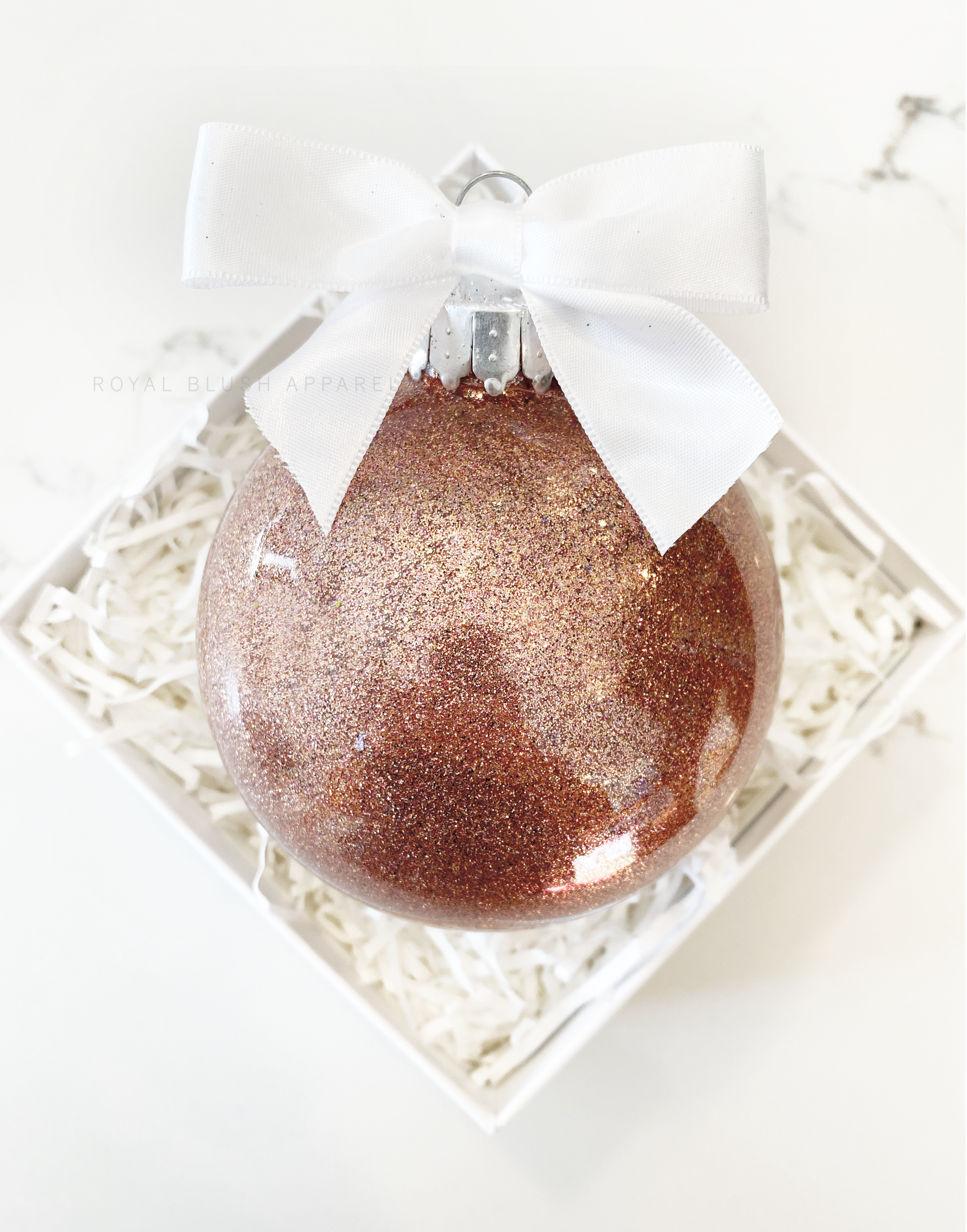 Blank Glitter Christmas Ornament