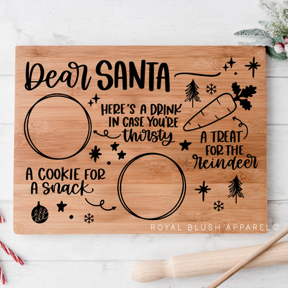 Dear Santa Board UV DTF Sticker