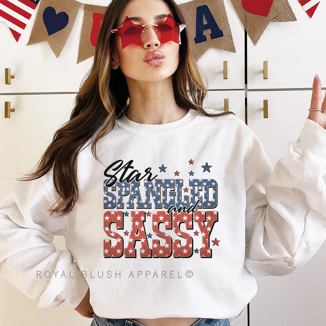 Star Spangled And Sassy Full Color Transfer