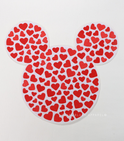 Mickey Heart Silhouette Chenille Patch