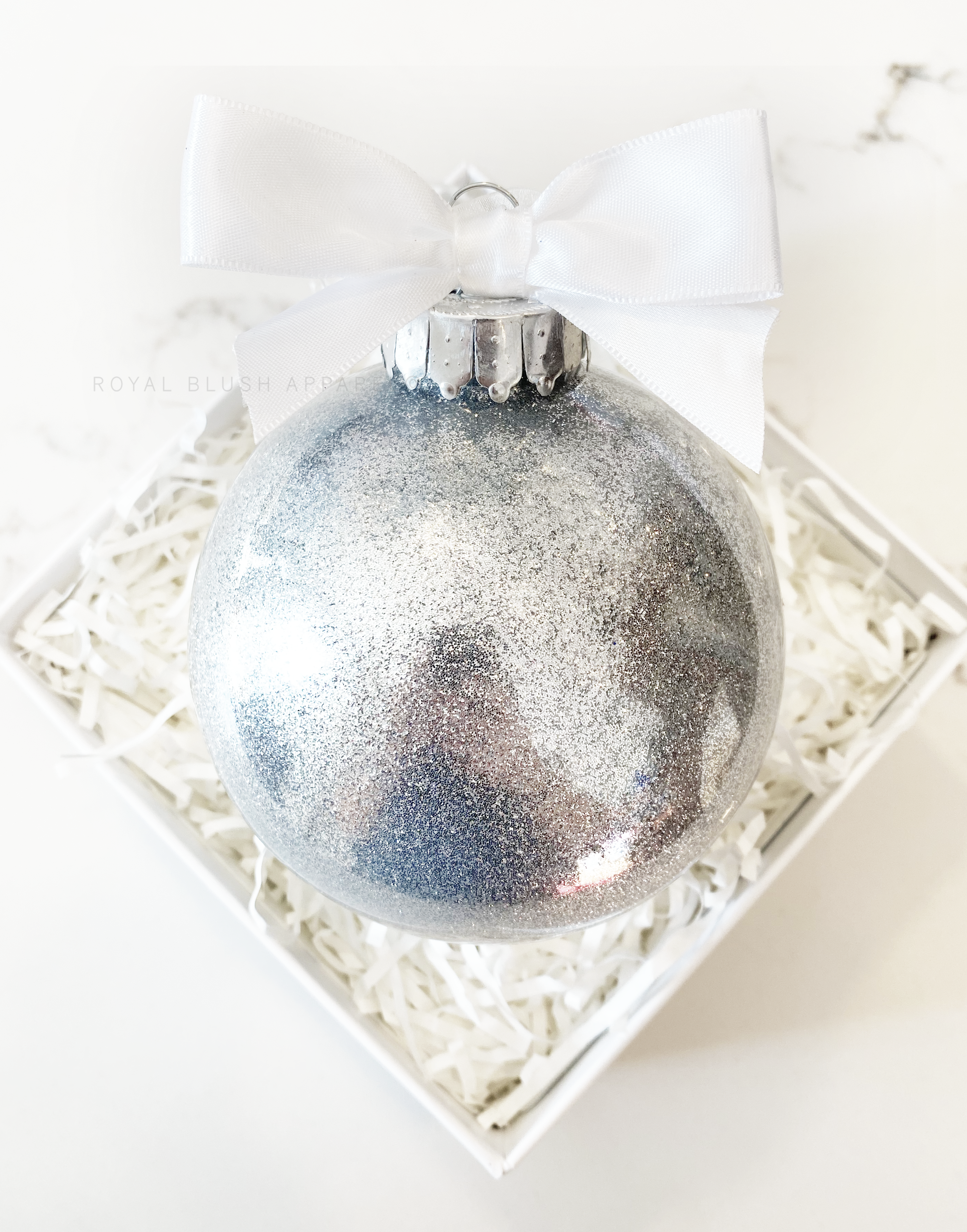 Blank Glitter Christmas Ornament