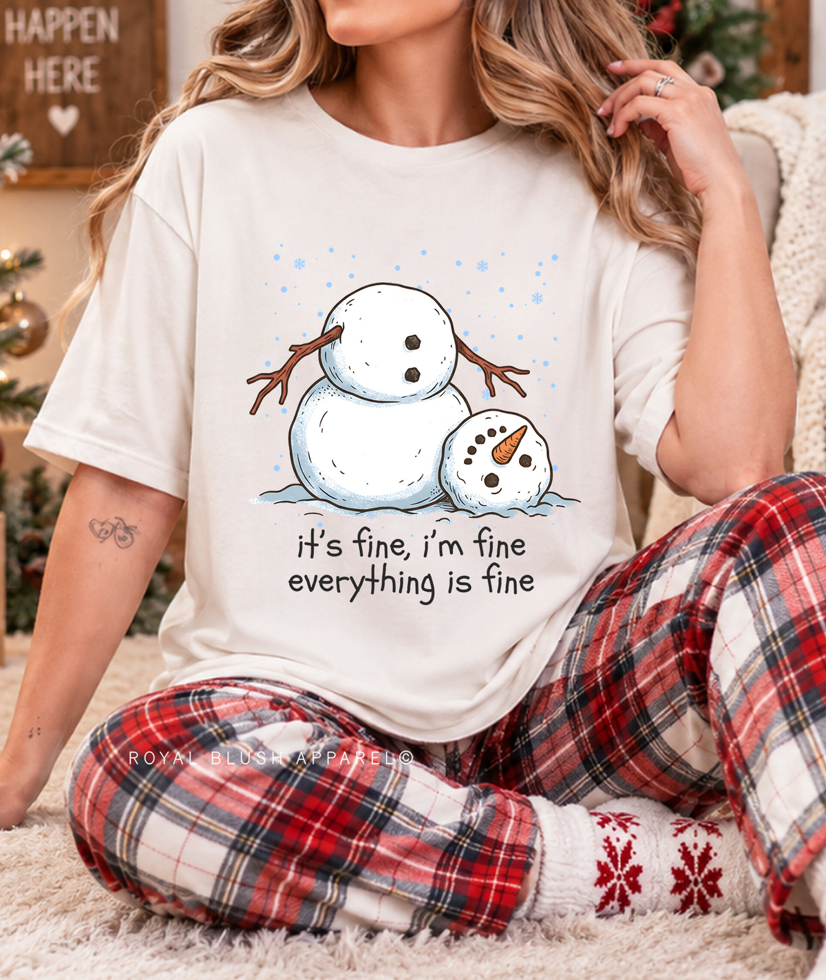 Snowman It's Fine DTF Transfer