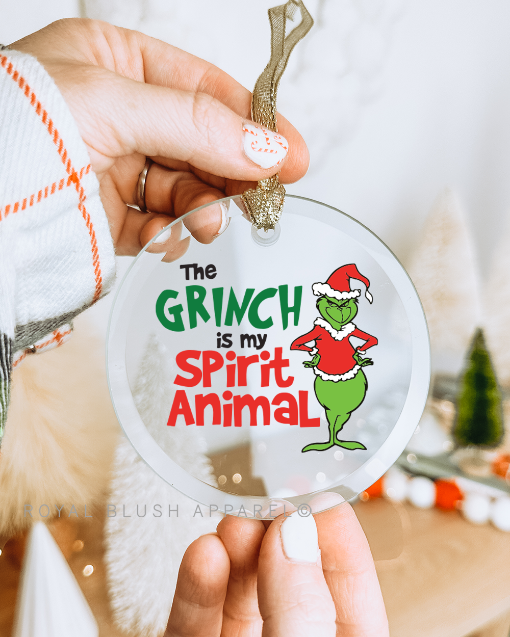 The Grinch Is My Spirit Animal UV DTF Sticker