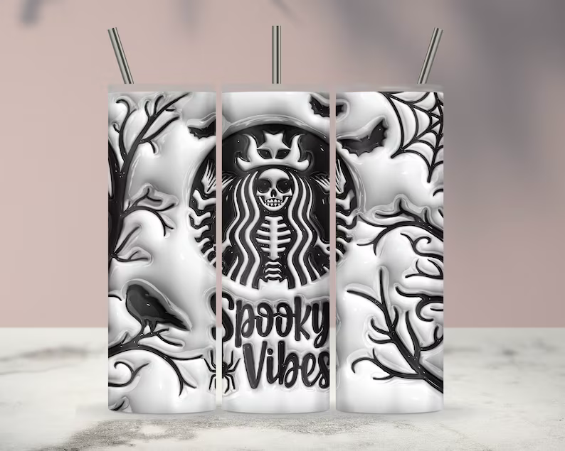 Queen Spooky Vibes 20oz 3D Inflated Sublimation Wrap