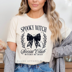 Spooky Witch Social Club DTF Transfer ready-to-press DTF transfer shown on apparel