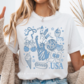 USA Dog Balloon DTF Transfer ready-to-press DTF transfer shown on apparel