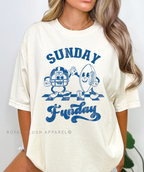 Sunday Funday Football DTF Transfer ready-to-press DTF transfer shown on apparel