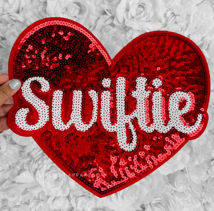 Red Heart Swiftie Sequin Patch