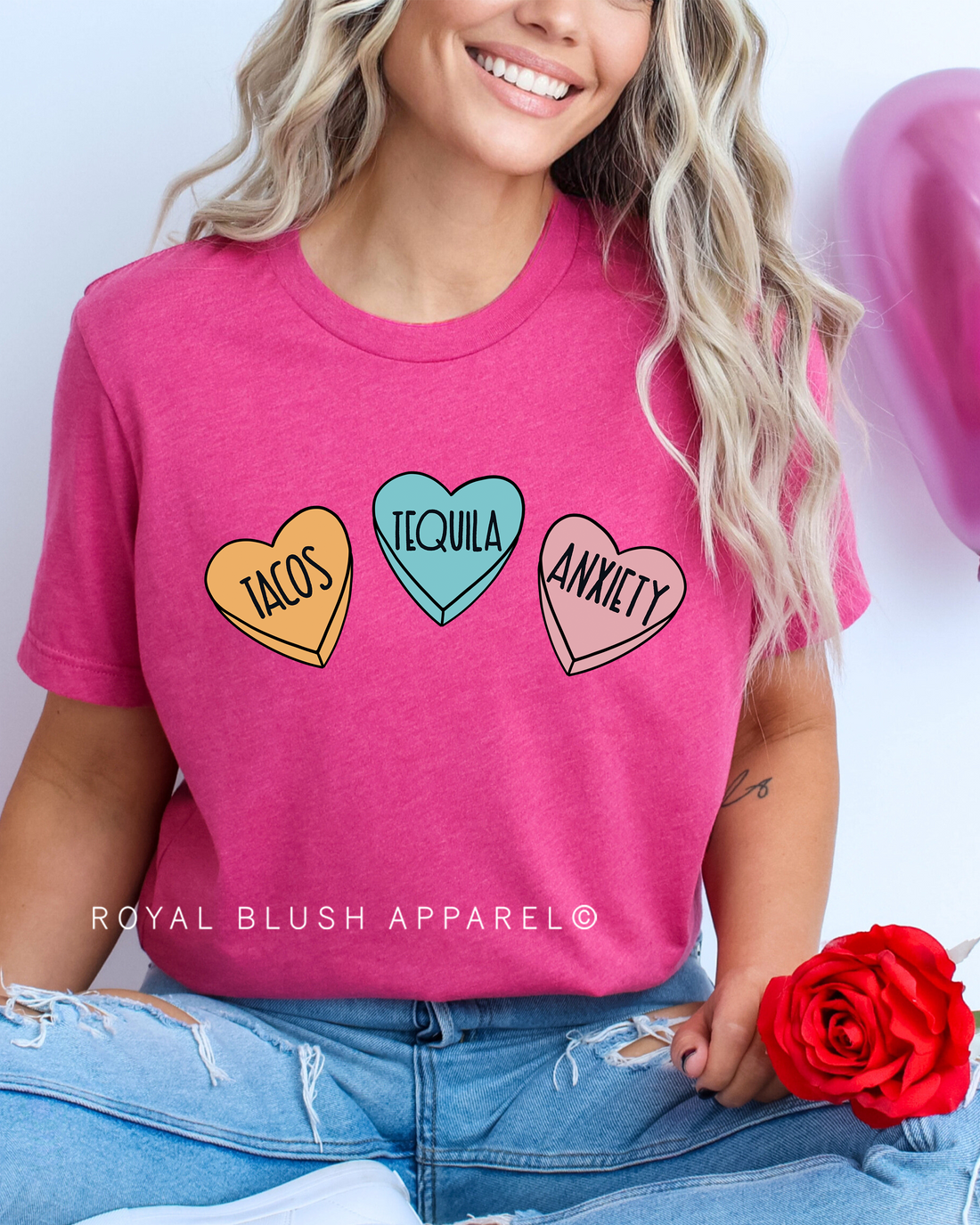 Tacos Tequila Anxiety Full Color Transfer