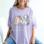 Brunette Girl Boss DTF Transfer ready-to-press DTF transfer shown on apparel
