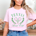 Overcaffeinated Moms Club DTF Transfer ready-to-press DTF transfer shown on apparel