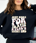 Loving Him Was Red DTF Transfer ready-to-press DTF transfer shown on apparel