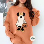 Ghost Mouse Bow DTF Transfer