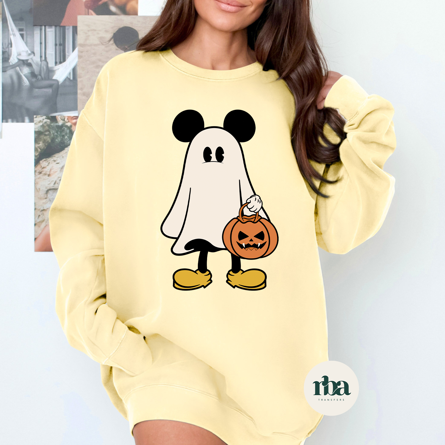 Ghost Mouse DTF Transfer