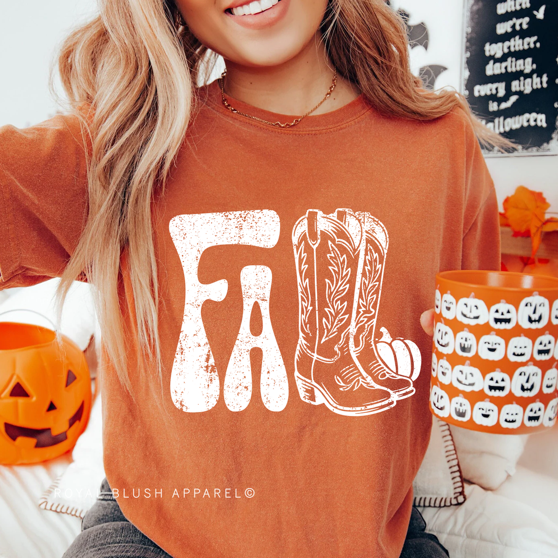 Western Fall Boot Full Color Transfer