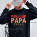 World's Greatest Dad DTF Transfer ready-to-press DTF transfer shown on apparel
