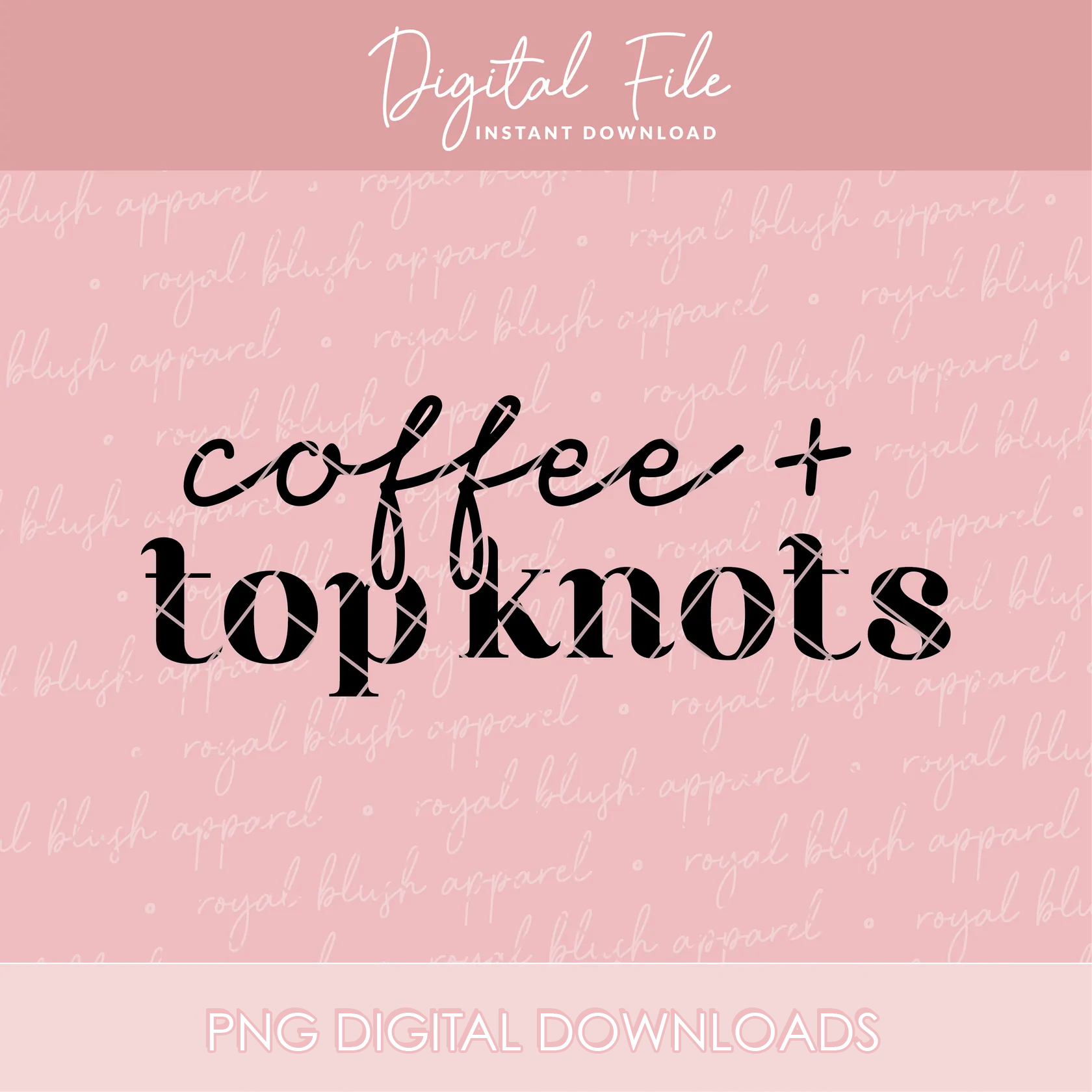 Coffee + Top Knots Png