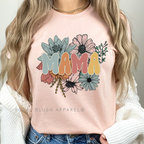Floral Mama DTF Transfer ready-to-press DTF transfer shown on apparel