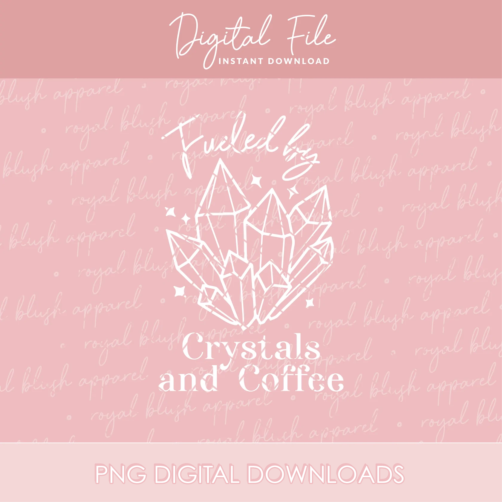 Fueled By Crystals And Coffee Png