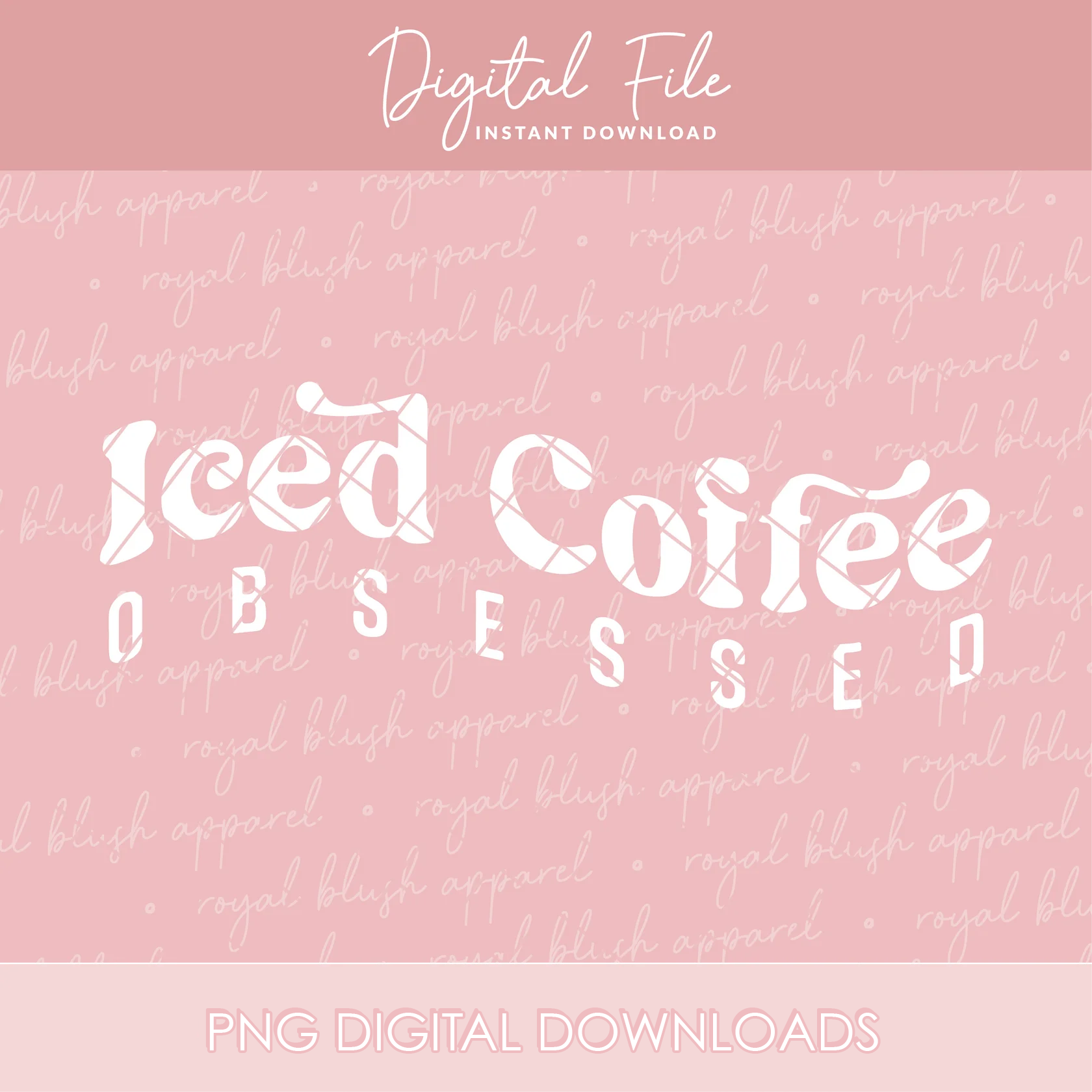 Iced Coffee Obsessed Retro Png