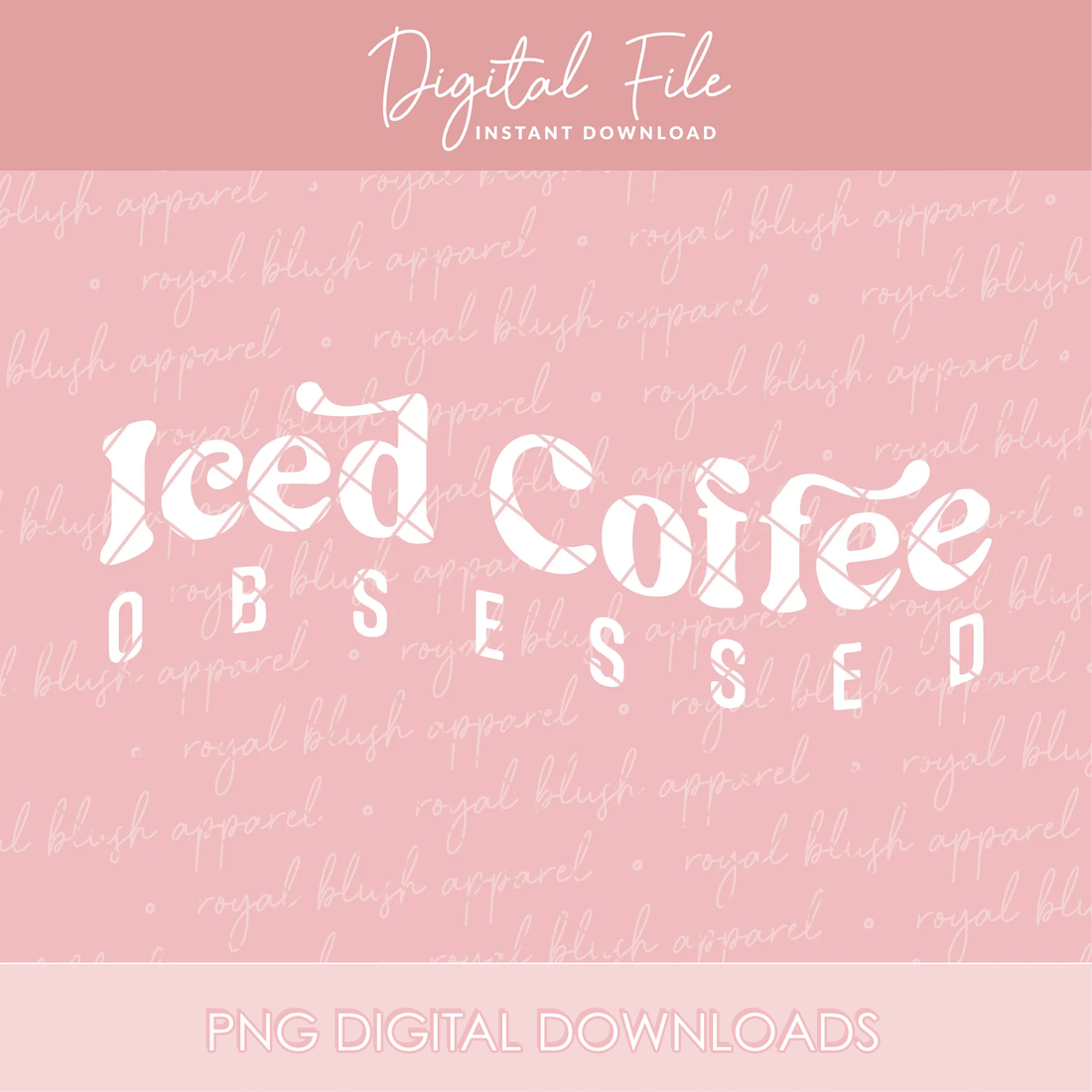 Iced Coffee Obsessed Retro Png