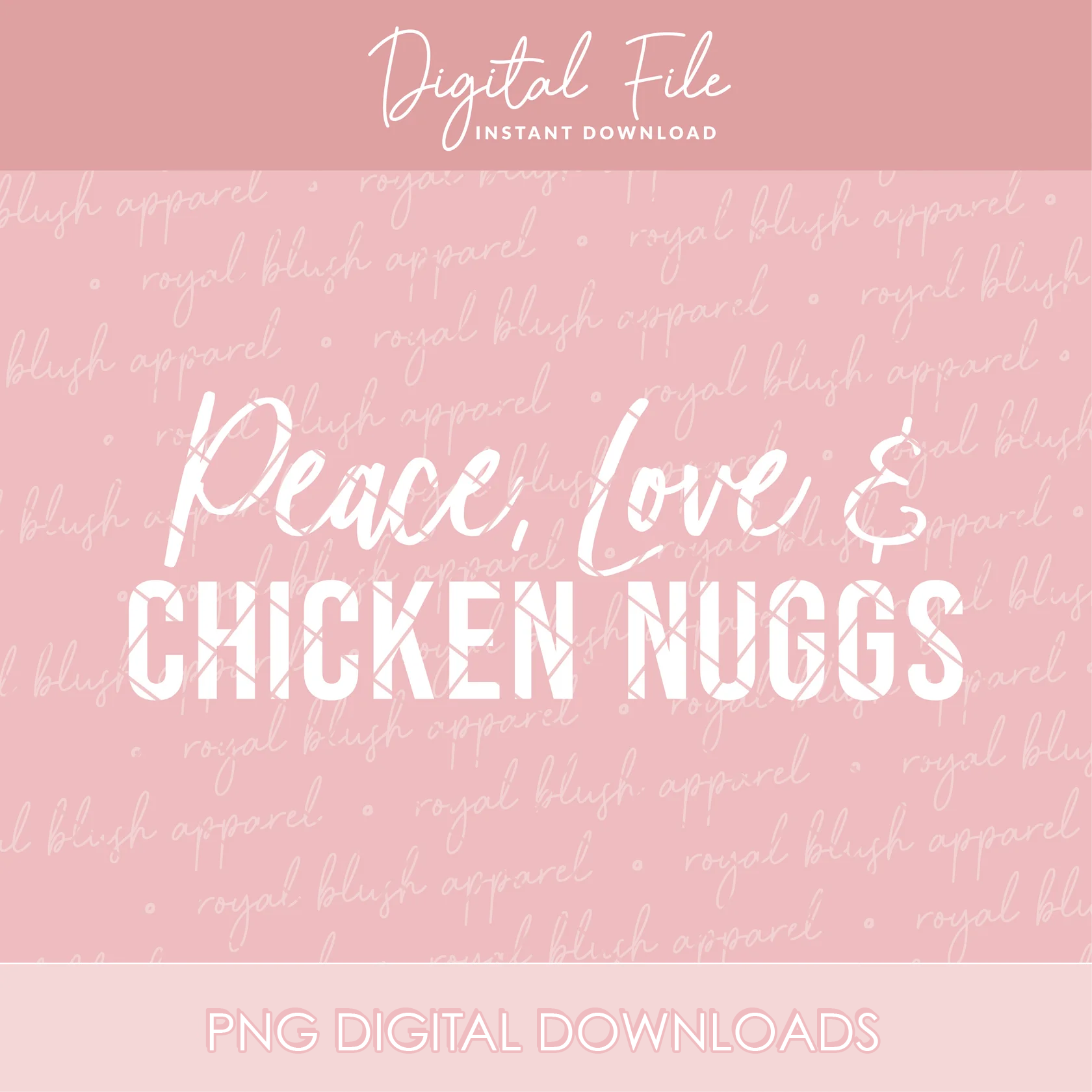 Peace Love &amp; Chicken Nuggs Png