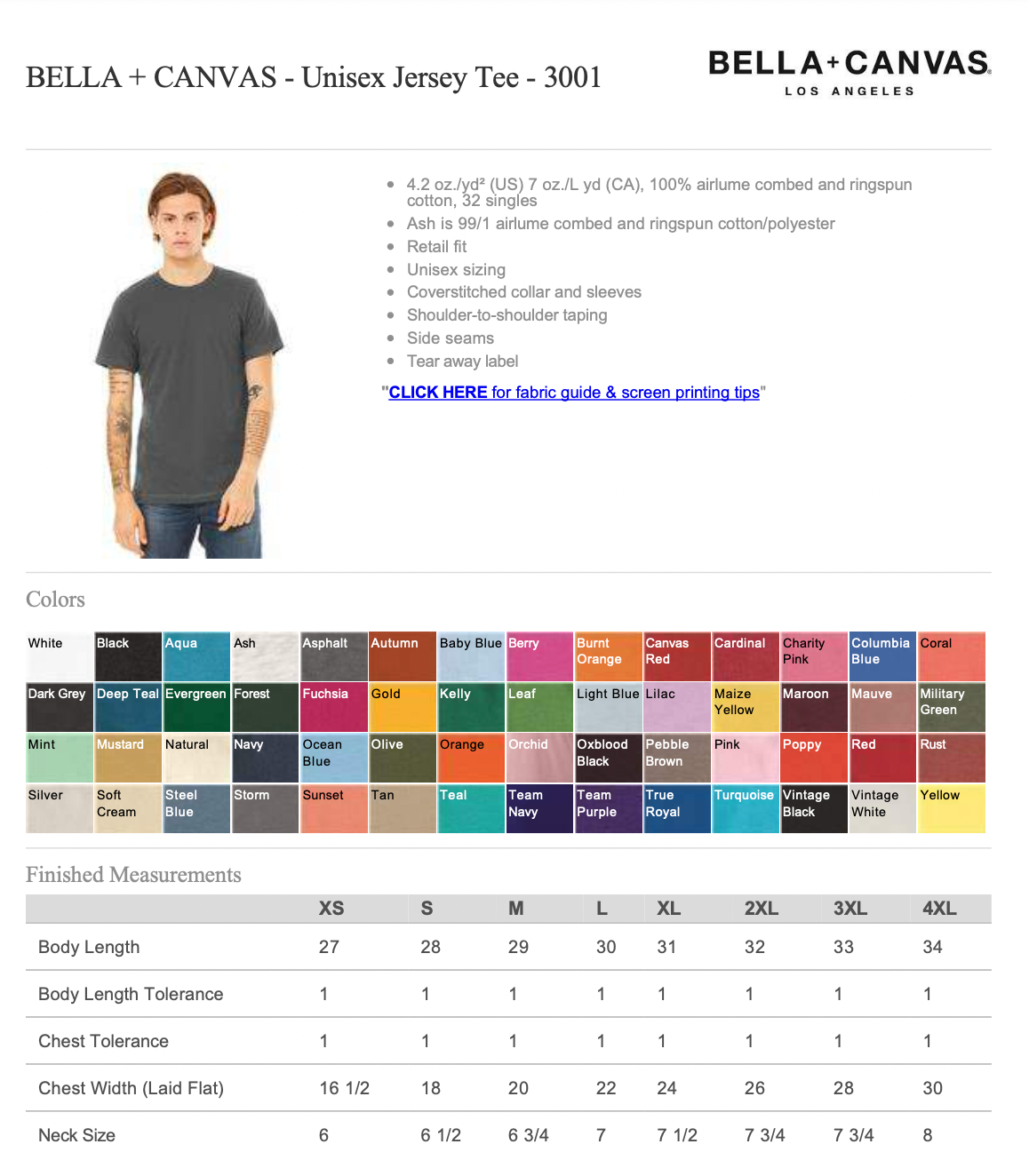 Blank Bella Canvas 3001CVC Unisex T-Shirt - MOST POPULAR