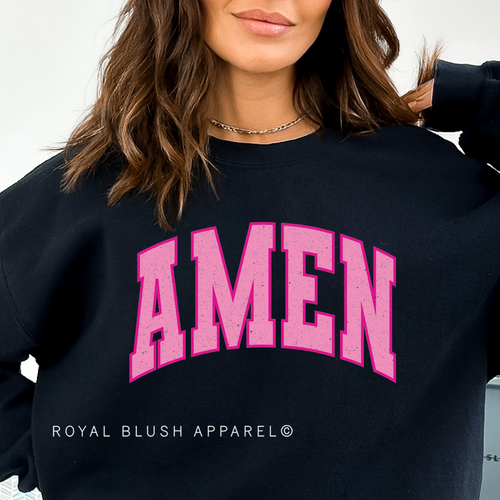 AMEN DTF Transfer ready-to-press DTF transfer shown on apparel