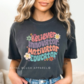 Crayons ‚Ä¢ Kids ‚Ä¢ Caffeine DTF Transfer ready-to-press DTF transfer shown on apparel