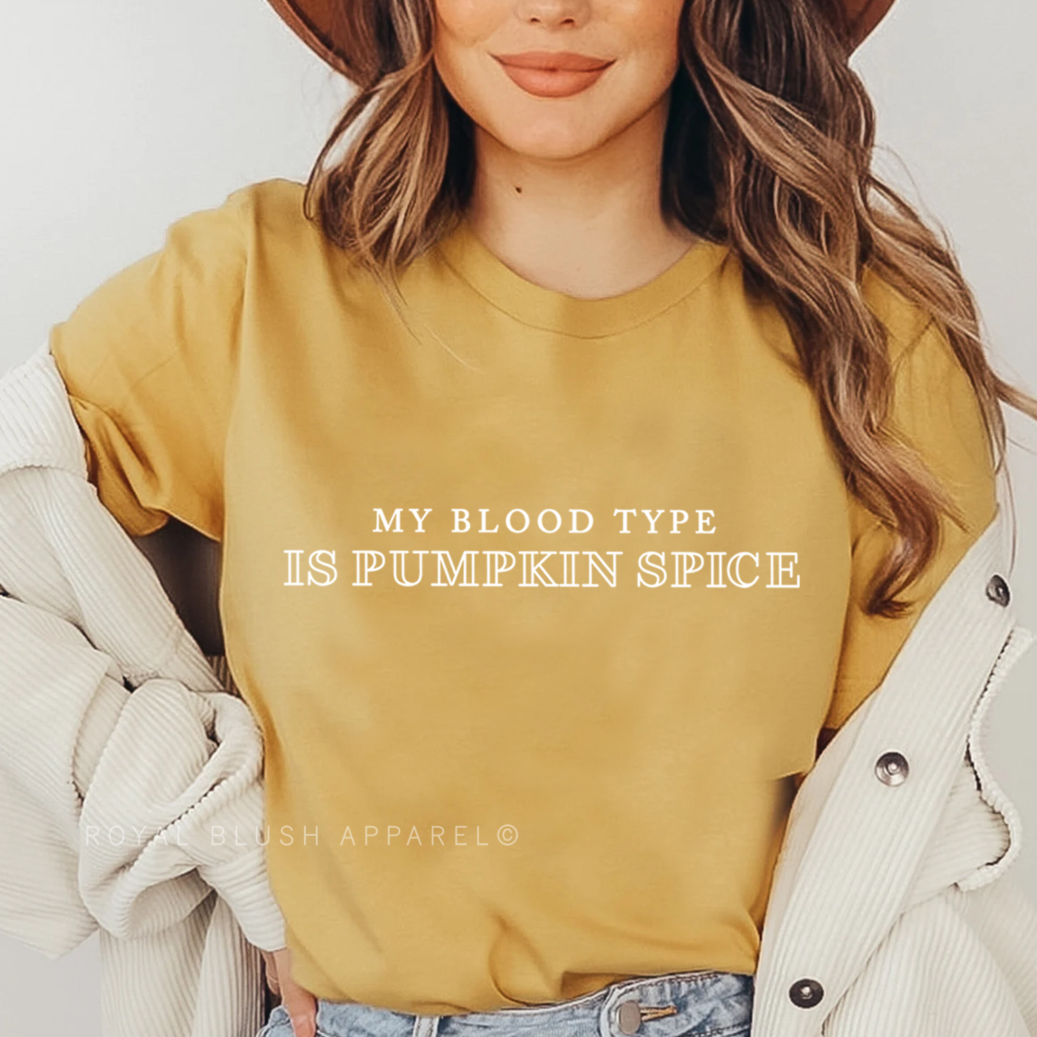 My Blood Type Is Pumpkin Spice Screen Print Transfer