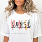 NURSE Coffee ‚Ä¢ Scrubs ‚Ä¢ Rubber Gloves DTF Transfer ready-to-press DTF transfer shown on apparel