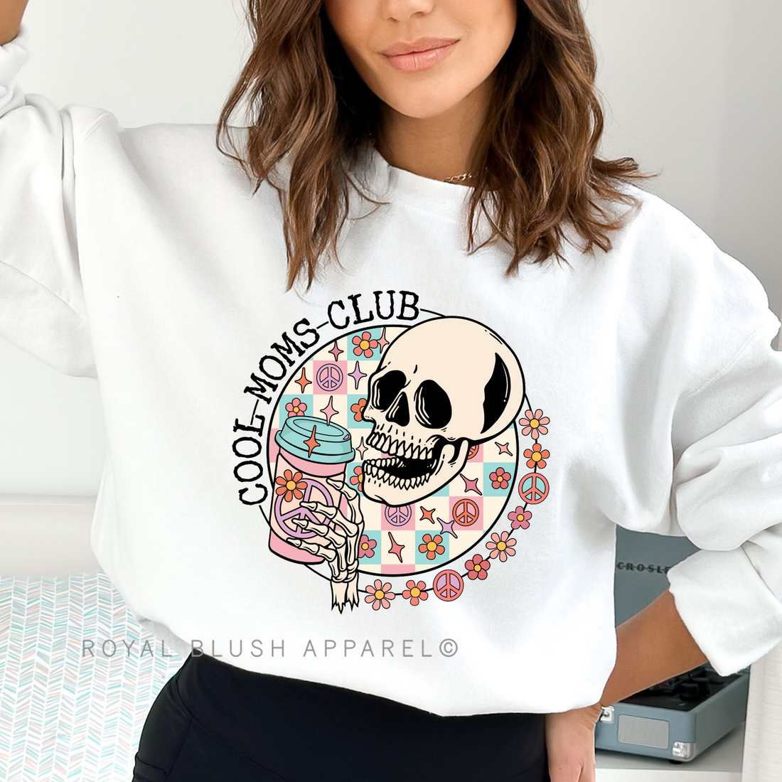 Skeleton Cool Moms Club Full Color Transfer