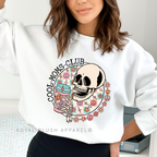 Skeleton Cool Moms Club DTF Transfer ready-to-press DTF transfer shown on apparel
