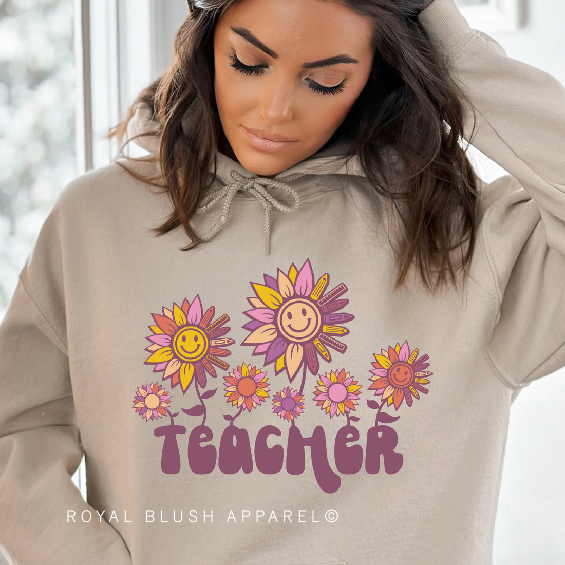 Sunflower Teacher Full Color Transfer