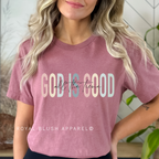 God Is Good All The Time DTF Transfer ready-to-press DTF transfer shown on apparel