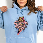 Blessed Mama DTF Transfer ready-to-press DTF transfer shown on apparel