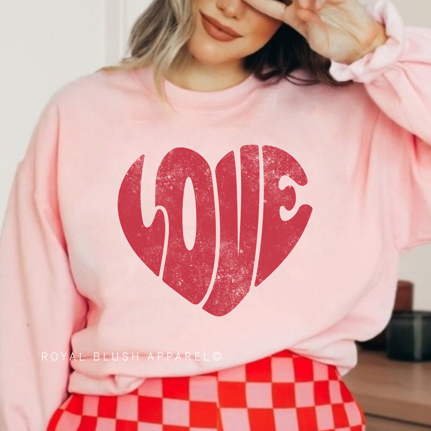 Red LOVE Full Color Transfer