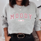 Moody Est 7AM DTF Transfer ready-to-press DTF transfer shown on apparel