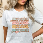NICU Nurse x4 DTF Transfer ready-to-press DTF transfer shown on apparel