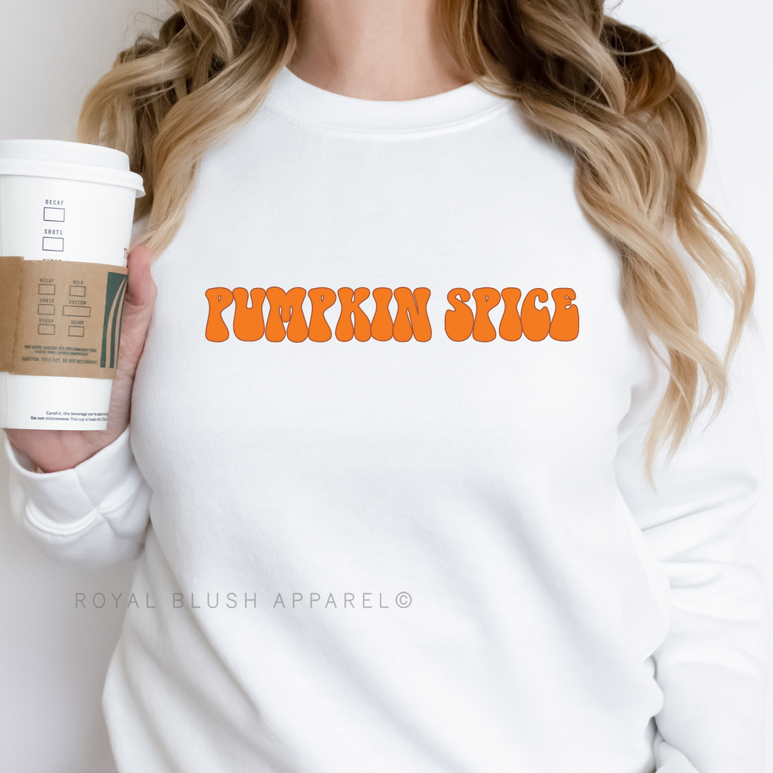 Pumpkin Spice Orange Full Color Transfer