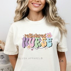 Retro Registered Nurse DTF Transfer ready-to-press DTF transfer shown on apparel