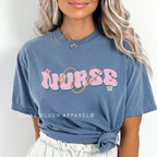 Retro Nurse DTF Transfer ready-to-press DTF transfer shown on apparel