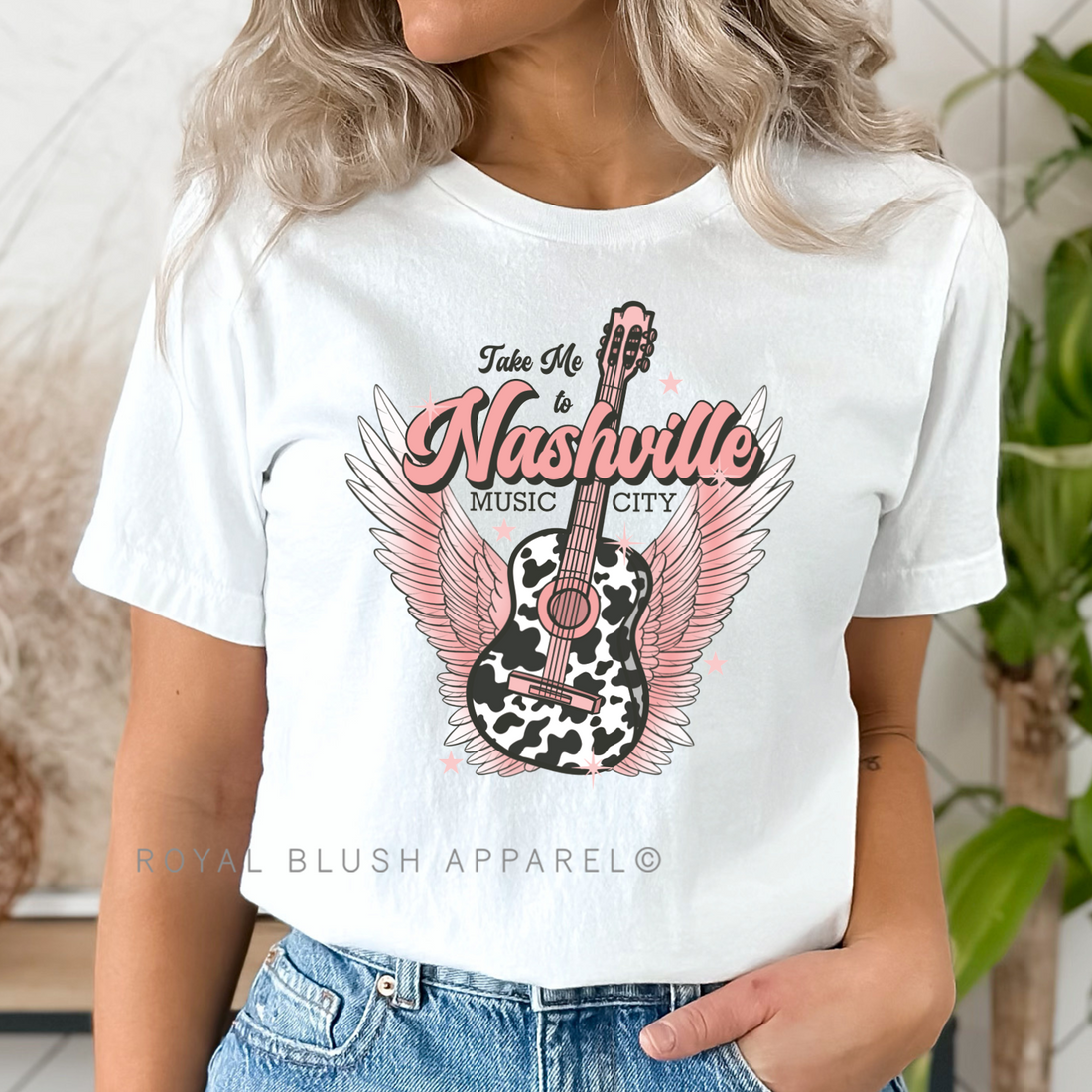 Take Me To Nashville Music City Full Color Transfer