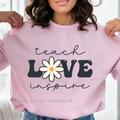 Floral MINI Youth DTF Transfer ready-to-press DTF transfer shown on apparel